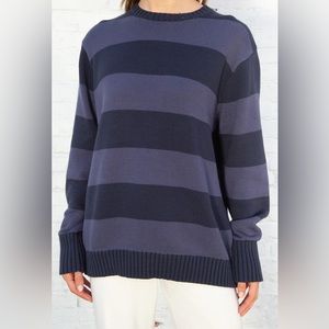 Brandy Melville | Brianna Striped Sweater Navy